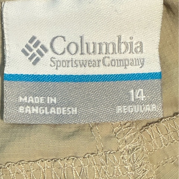Columbia PFG performance fishing pants convertible Tan corpgore Light size 14 - Picture 3 of 9